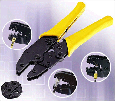 Ratchet Crimping Tool, with interchangeable die set